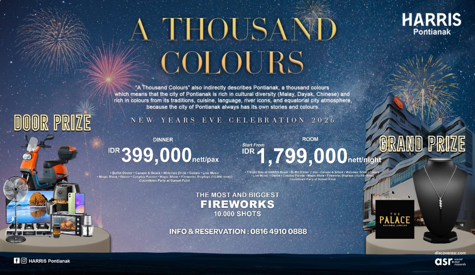 HARRIS Pontianak Gelar A THOUSAND COLOURS, Rayakan Tahun Baru 2026 Spektakuler!