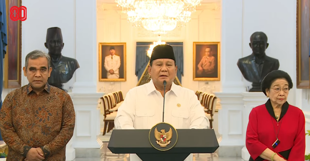 Konferensi Pers di Istana Negara: Prabowo Sampaikan 8 Poin Sikapi Gejolak Nasional