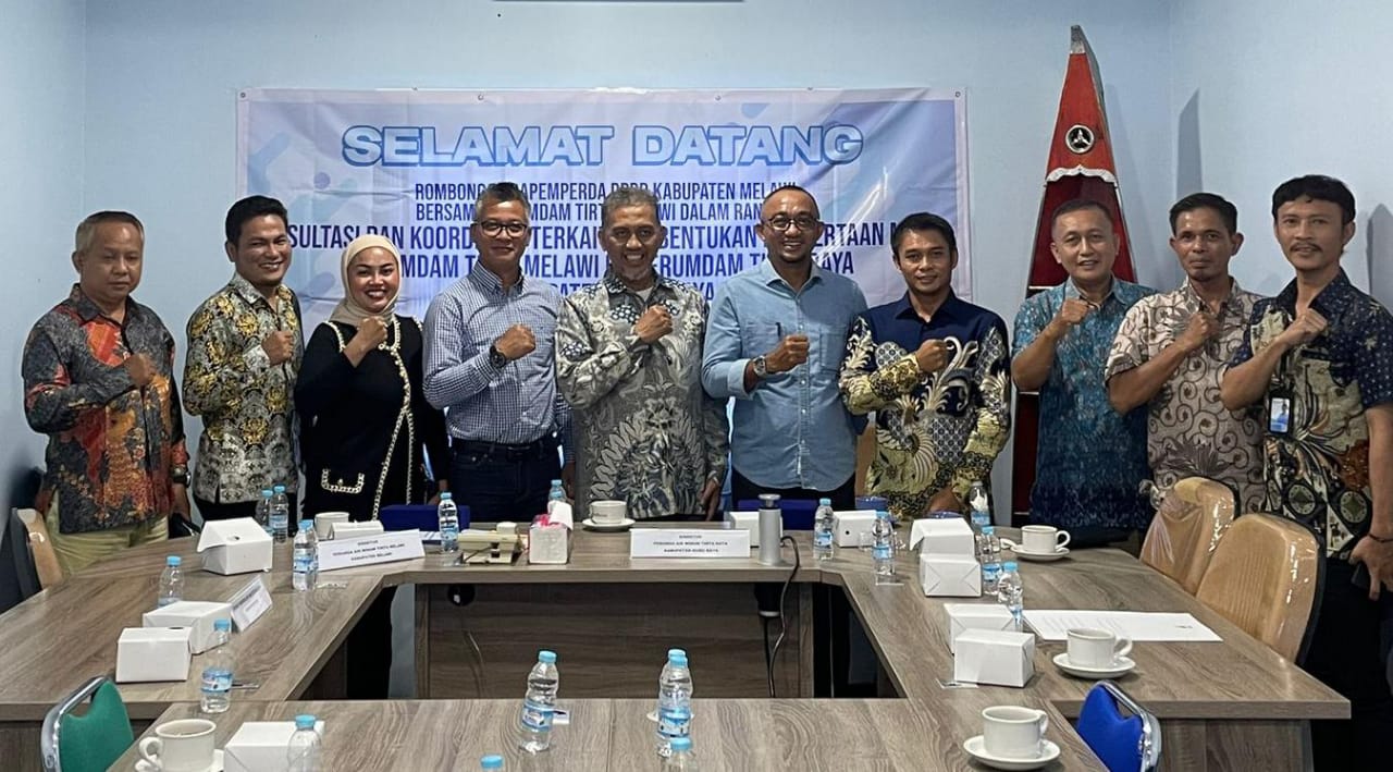 Perumdam Tirta Melawi Bersama Bapemperda DPRD Berkunjung di Kubu Raya