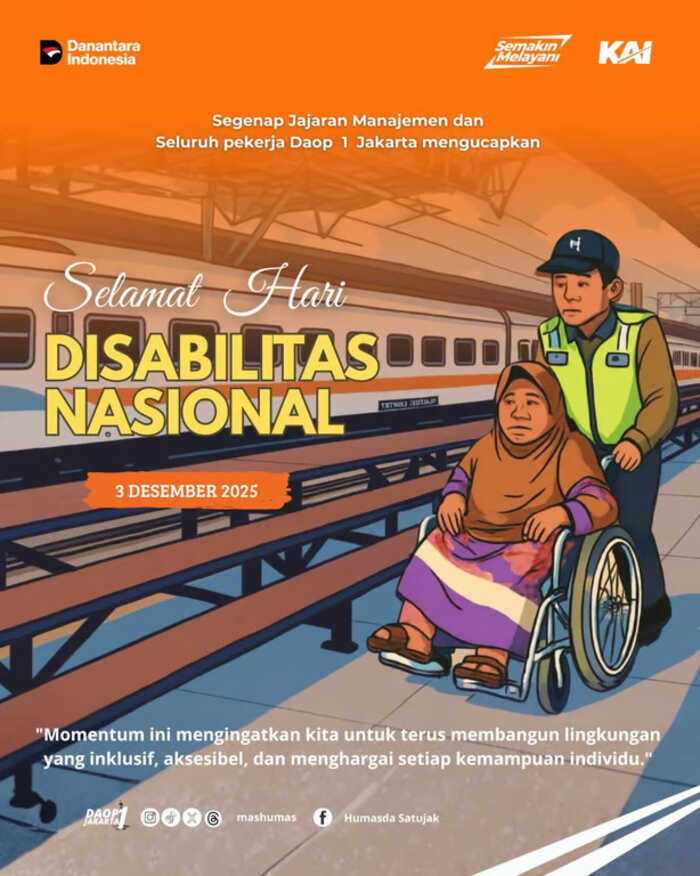Selamat Hari Disabilitas Internasional 2025, KAI Hadirkan Diskon 20% bagi Pelanggan Penyandang Disabilitas
