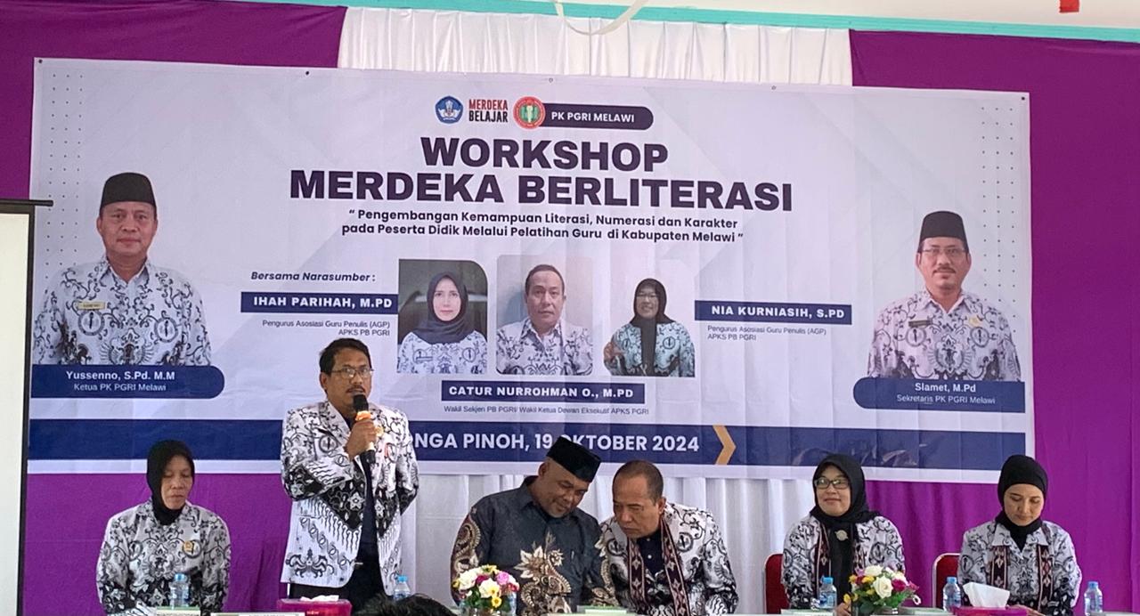 Tingkatkan Kemampuan Literasi Para Pendidik, PK PGRI Melawi Gelar Workshop Merdeka Berliterasi