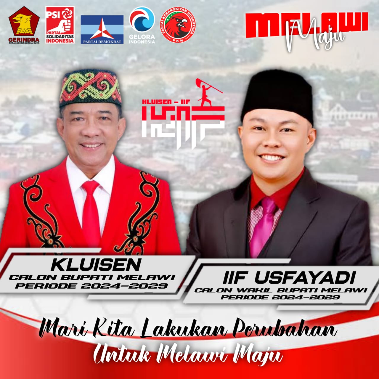 Resmi Kantongi SK B1 KWK Gerindra, Kluisen-Iif Usfayadi Siap Maju Untuk Pilkada Melawi 2024