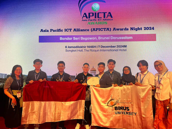 Mahasiswa School of Computer Science BINUS UNIVERSITY Raih Merit Award dalam Ajang APICTA 2024