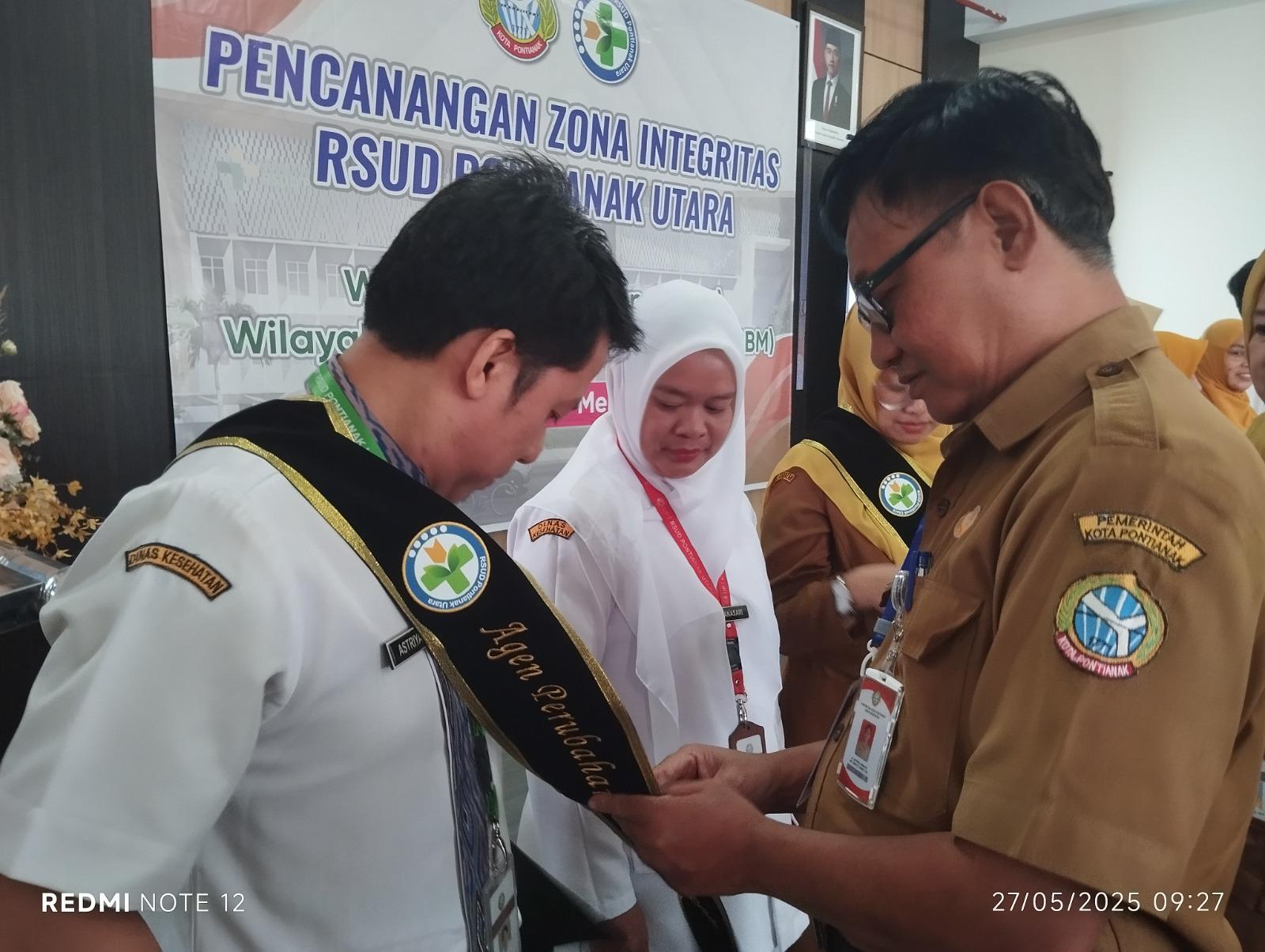 RSUD Pontianak Utara Canangkan Zona Integritas Menuju WBK dan WBBM
