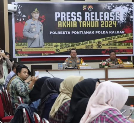 Polresta Pontianak Gelar Press Release Akhir Tahun 2024: Paparkan Capaian dan Kesiapan Nataru