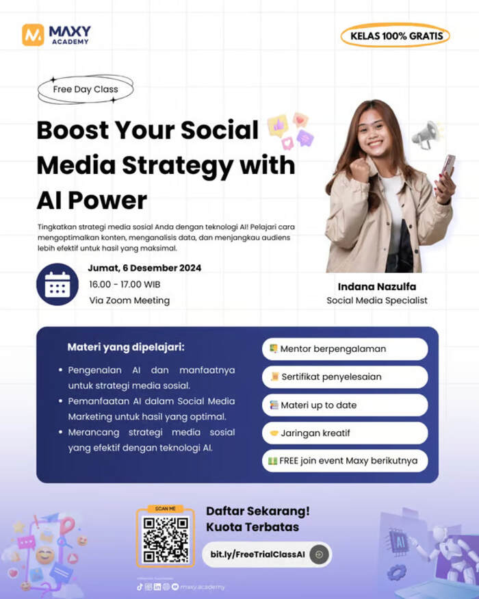 Maxy Academy Selenggarakan Kelas “Social Media Strategy with AI Power” untuk Tingkatkan Efektivitas Branding