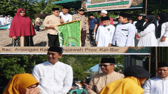 Pj Bupati Ismail Lepas Pawai Taaruf Tahun Baru Islam 1446 H di Anjongan Mempawah