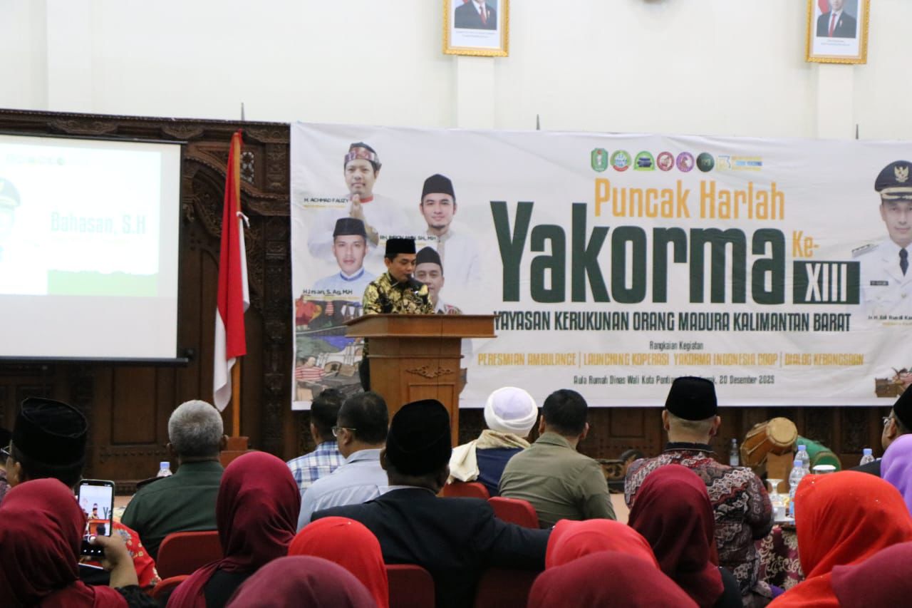 Buka Harlah YAKORMA XIII Kalbar, Wakil Wali Kota Pontianak Ajak Masyarakat Jaga Harmoni Lintas Etnis