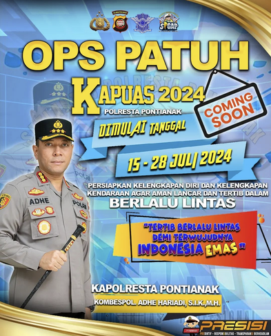 Demi Wujudkan Indonesia Emas, Kapolresta Pontianak Adakan OPS Patuh Kapuas 2024