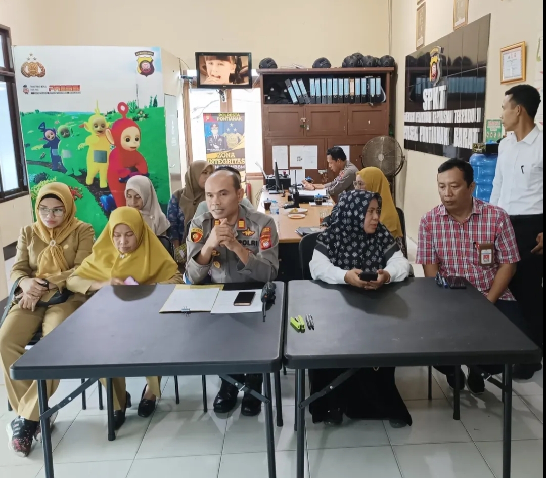 Polsek Pontianak Barat Bersama KPAD Berikan Arahan kepada Orang Tua Anak yang Terlibat Tawuran