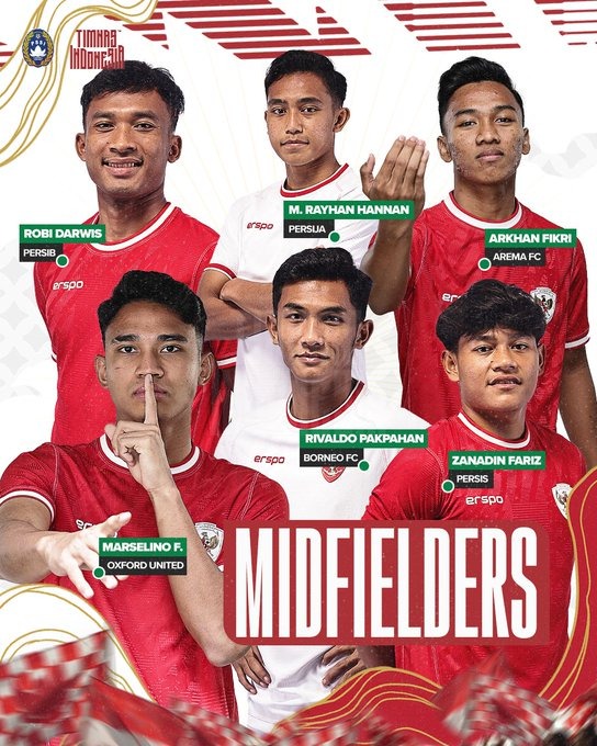 Daftar Gelandang Timnas Indonesia AFF 2024, Marselino Ferdinan Bakal Jadi Tumpuan Lini Tengah?