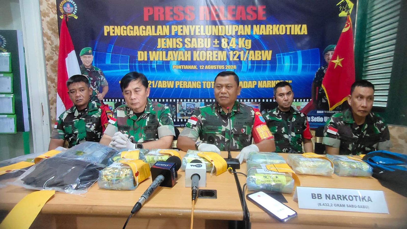 Satgas Pamtas RI-Malaysia Berhasil Gagalkan Penyelundupan Narkoba 8,4 Kg di Perbatasan  