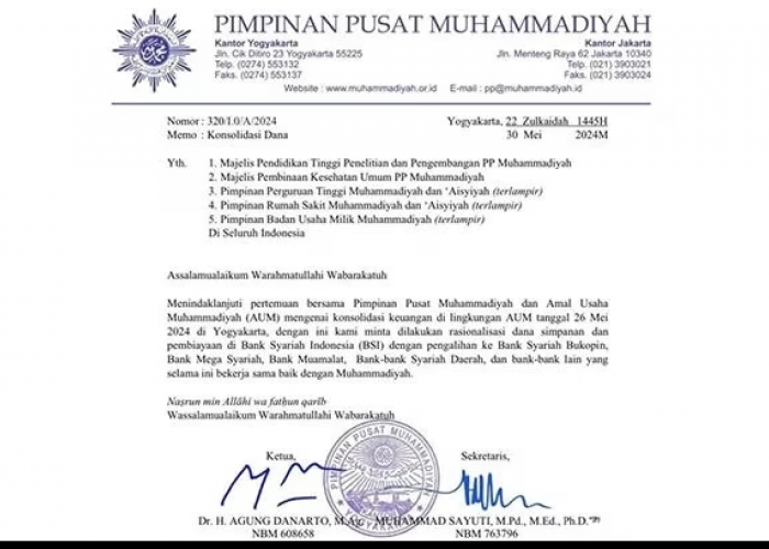 PP Muhammadiyah Menarik Dananya dari BSI: Bank Syariah Ada Apa?