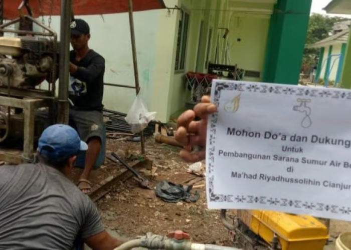 Yayasan Islam Al-Huda Bangun Sumur Bor di Ma’had Riyadhusshalihin Cianjur