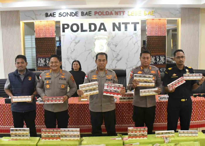 Polda NTT Ungkap Jaringan Rokok Ilegal Internasional, Negara Diselamatkan dari Kerugian Rp12,3 Miliar