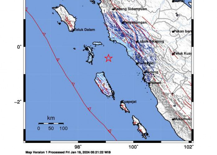 Update! Gempa 4,8 M (Magnitudo) Guncang Air Bangis Pasaman Barat