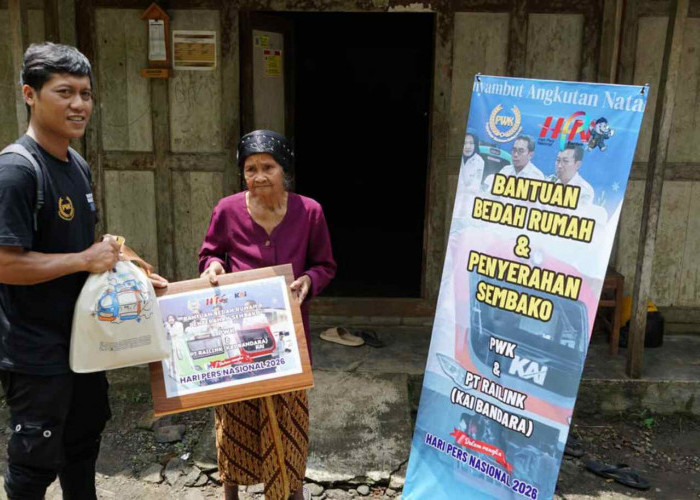 KAI Bandara dan Paguyuban Wartawan Kulon Progo Salurkan Bantuan Sembako dalam Rangka Hari Pers Nasional 2026
