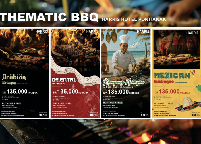 Sensasi BBQ All You Can Eat Setiap Malam Minggu di HARRIS Hotel Pontianak, Hanya Rp135.000!