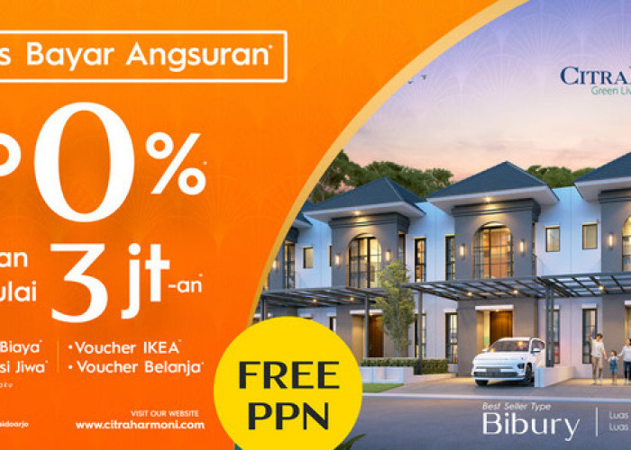 CitraHarmoni Sidoarjo Luncurkan Tipe Bibury, 4 Kamar Hanya 1.3 M!