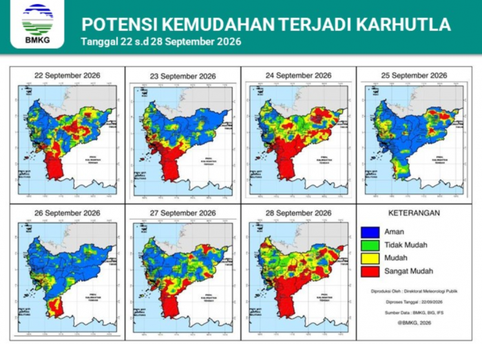 Kalbar Masuk Periode Mudah Terbakar 21-27 September, 362 Titik Panas Terdeteksi
