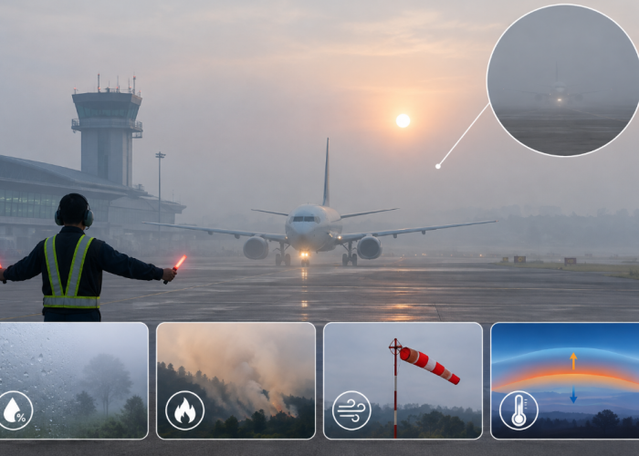 Kenapa Visibility Bandara Supadio Pontianak Turun pada Pagi Hari? Ini 4 Faktor Memengaruhinya