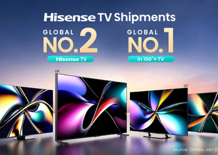 Hisense TV Pertahankan Peringkat No.2 Global pada Tahun 2024 dan Pimpin Pasar TV 100 Inci di Seluruh Dunia