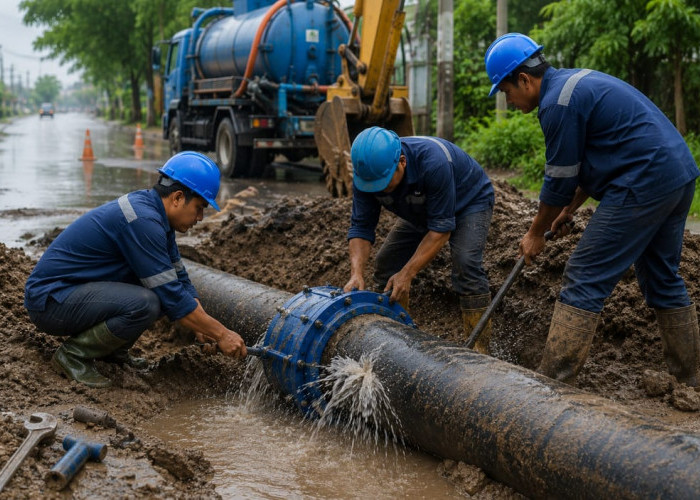 PDAM Pontianak Informasikan Perbaikan Pipa Bocor Pipa 300 Ci pada 24 Agustus 2026