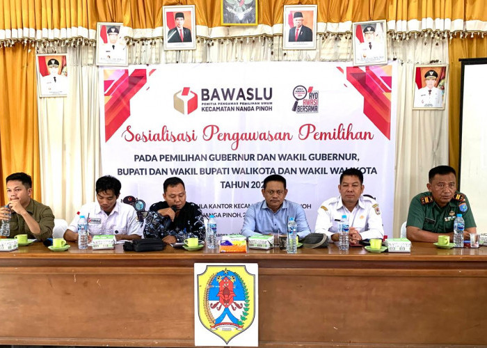 Hadirkan Mantan Ketua KPU Melawi, Panwascam Nanga Pinoh Gelar Sosialisasi Pengawasan Pilkada 2024