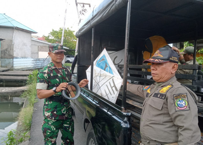 Razia Layangan di Pontianak, Satpol PP Sita 16 Layangan dan Gelondongan Benang