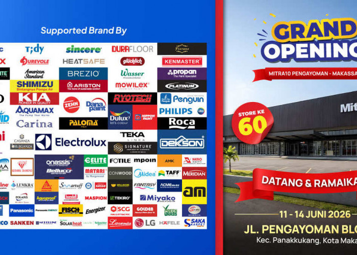 Grand Opening Mitra10 Pengayoman Makassar, Belanja Kebutuhan Rumah Lebih Hemat dengan Beragam Promo
