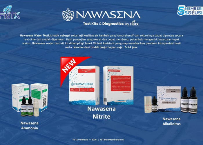 FisTx Lengkapi NAWASENA Water Test Kit dengan Varian Nitrit, Pantau Tiga Parameter Kunci Tambak Lebih Mudah da