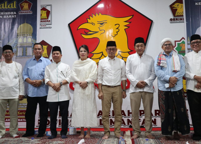 Partai Gerindra Kalbar gelar halal bihalal dihadiri sejumlah tokoh penting termasuk Calon Walikota Edi Kamtono