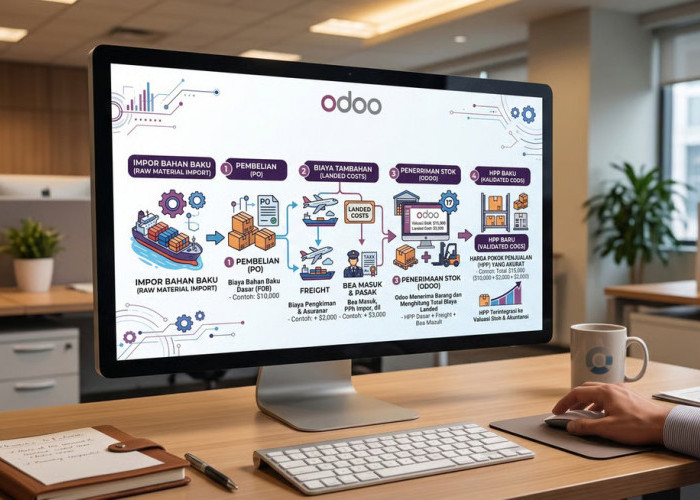 Landed Cost Odoo: HPP Bahan Baku Impor Termasuk Bea Masuk dan Freight