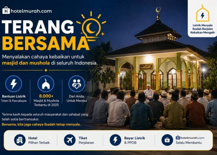 Hotelmurah.com Bantu 8.000 Masjid dan Mushola Lewat Terang Bersama