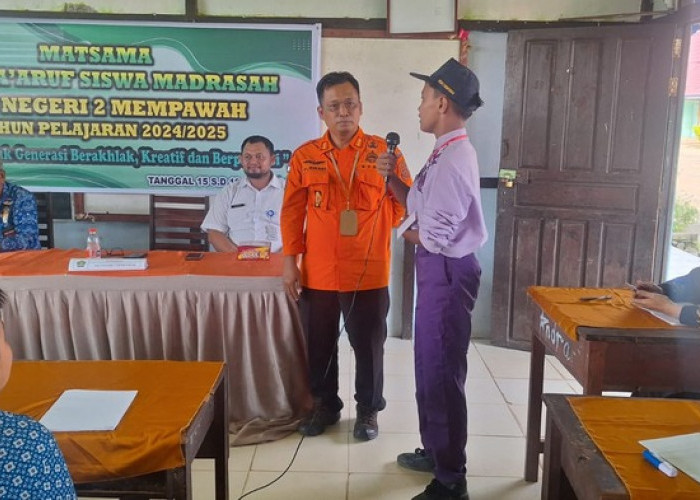 BPBD Mempawah Sosialisasikan Keterampilan Penanggulangan Bencana di MTsN 2