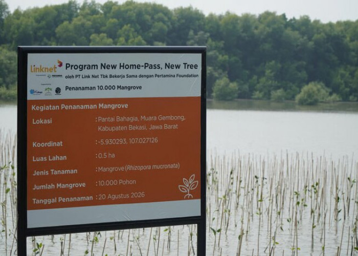 Lewat Program New Home-Pass New Tree, Linknet Hijaukan Pesisir Bekasi untuk Peringati HUT ke-81 RI