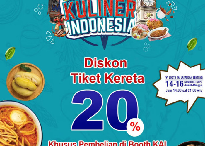 Meriahkan Jelajah Kuliner Indonesia 2025, KAI Sumut Hadirkan Diskon 20 Persen untuk Tiket Kereta Eksekutif 