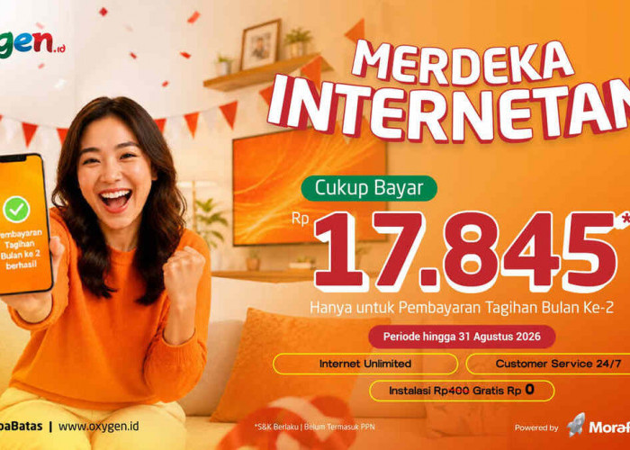 Sambut HUT RI ke-81, Oxygen.id Hadirkan Promo Spektakuler “Merdeka Bayar 17.845” bagi Pelanggan Baru