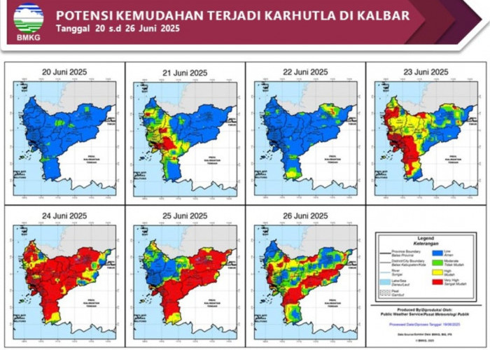 BMKG Rilis Potensi Karhutla di Kalimantan Barat Seminggu ke Depan, 20–26 Juni 2025