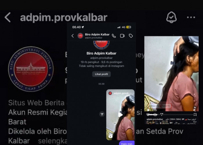 Akun Instagram Resmi Biro Adpim Kalbar Diduga Dibajak, Unggah Konten Tak Senonoh