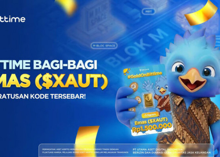 Bittime Kampanye #FindingGoldInBlokM Bagikan Emas (XAUT) di Tengah Gejolak Ekonomi