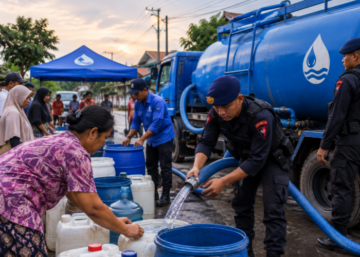 PDAM Pontianak dan Satbrimob Polda Kalbar Distribusikan Air Bersih di Tiga Tempat, Ini Jadwal dan Lokasinya