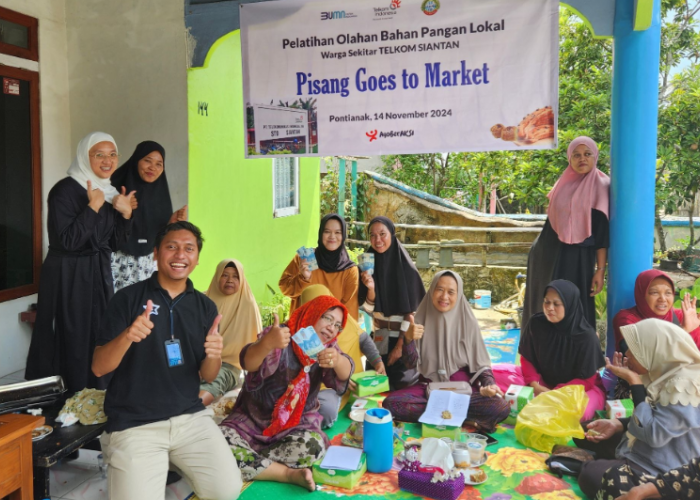 Program 'Ayo Beraksi' Telkom: Kembangkan Keterampilan UMKM Berbasis Pangan Lokal di Siantan Hilir