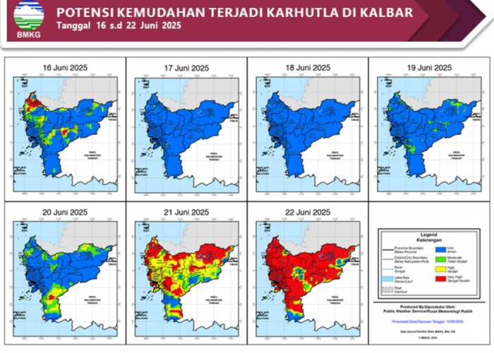 BMKG Rilis Potensi Karhutla di Kalimantan Barat Seminggu ke Depan, 16–22 Juni 2025