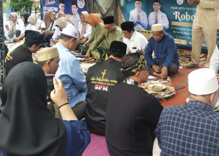 Ramai dan Meriahkan Acara Robo-Robo, Edi Kamtono dan Bahasan Gelar Silaturahmi di Kelurahan Banjar Serasan