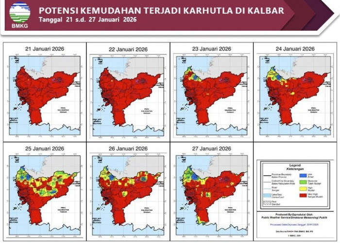 BMKG Kalbar Rilis Peringatan Potensi Karhutla 21–27 Januari 2026