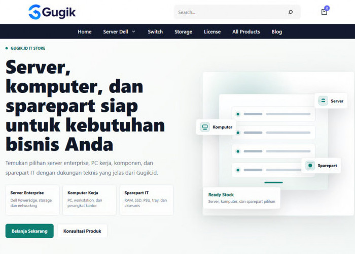 Gugik.id Menjadi Mitra Terpercaya Pengadaan Sparepart IT dan Server di Indonesia