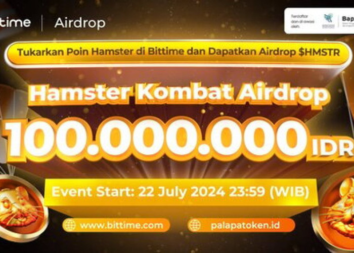 Dukung Investor Muda, Bittime Bagikan Airdrop Gratis Token Hamster Kombat Senilai Rp100 Juta