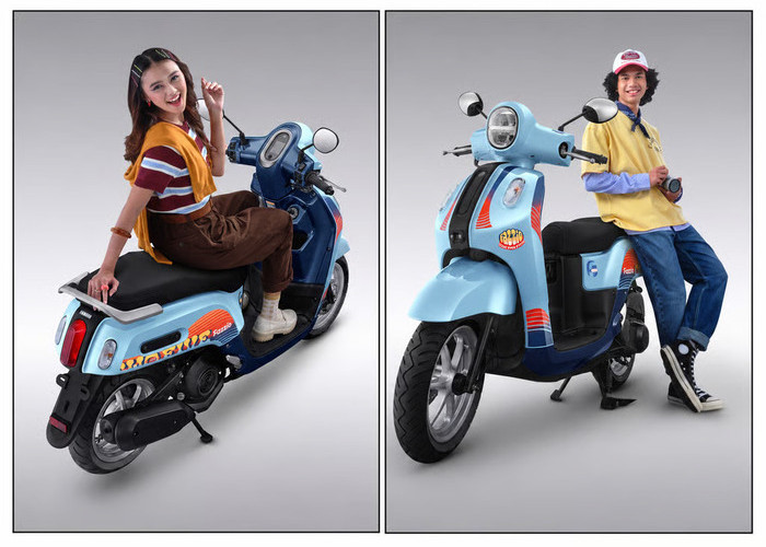Fazzio Sunset Blue Hybrid x Alkateri, Motor Limited Edition Buat Nyempurnain Look Retro-Future Lo