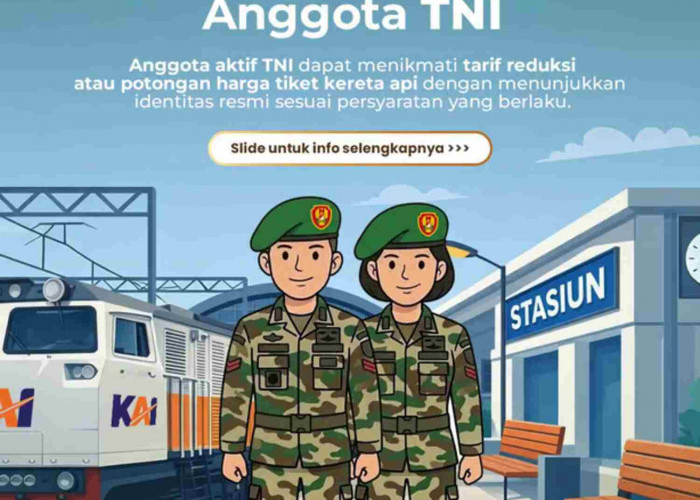 KAI Divre III Palembang Perpanjang Fasilitas Reduksi bagi Anggota TNI